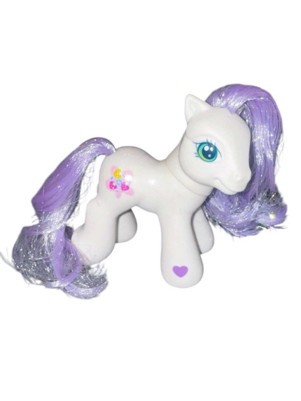 Vintage My Little Pony Baby Goody Gumdrop
Mane has silver tinsel